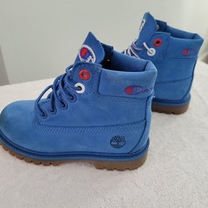 🔥Blue Timberland boots Champion collab, limited edition!